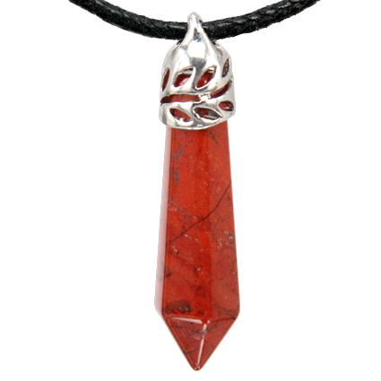 MKP014 Амулет - подвеска из натурального камня Красная яшма