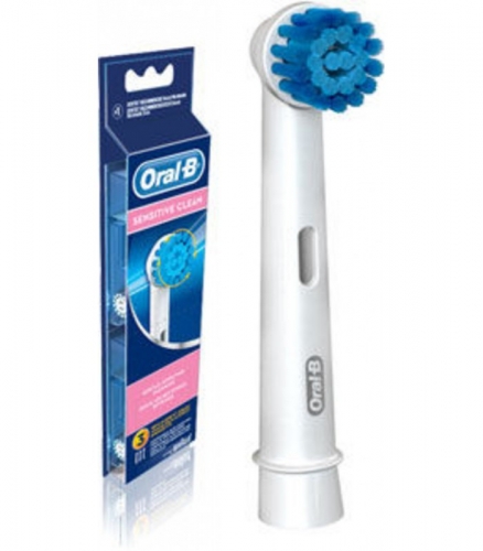 НАСАДКА ДЛЯ ЭЛЕКТРИЧЕСКОЙ ЗУБНОЙ ЩЕТКИ ORAL-B BRAUN SENSITIVE CLEAN , 3 ШТ.