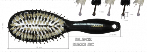 Расчёска Salon Black MAXI 2C