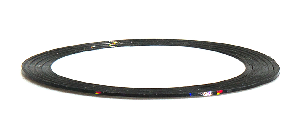 Лента (скотч) для дизайна №133 черная голография