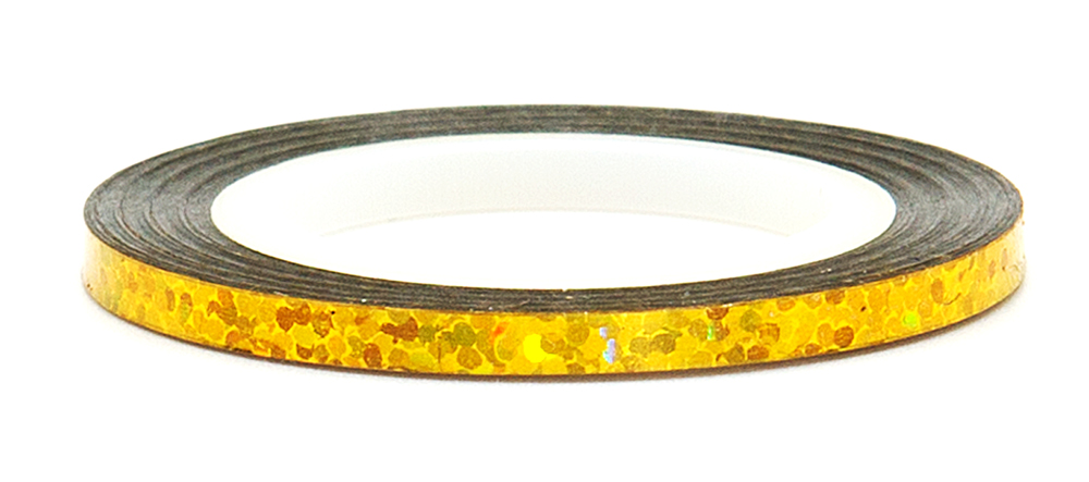 лента (скотч) для дизайна №231 голография золотая