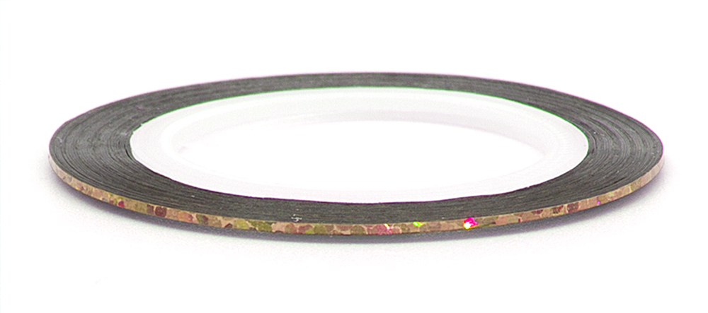 Лента (скотч) для дизайна №142 кофейная голография