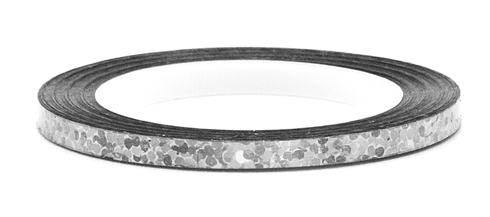 лента (скотч) для дизайна №232 голография серебряная