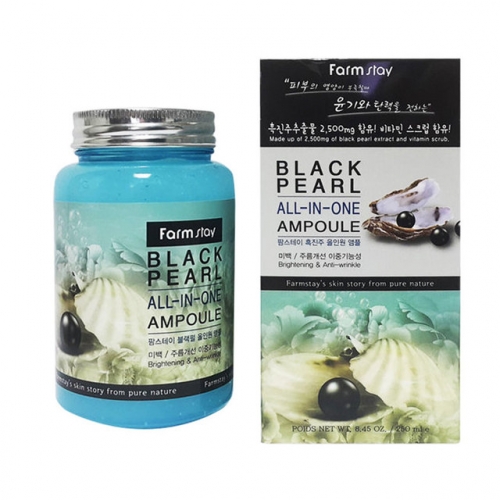 Гель-сыворотка с экстрактом черного жемчуга Black pearl ALL-IN ONE AMPOULE, 250мл