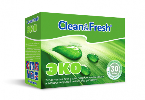 Сlean&Fresh Таблетки для ПММ; 20гр; 30 шт 