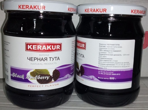 Варенье из черной туты (шелковица) КЕРАКУР 600 гр