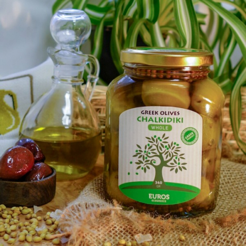 Оливки зеленые Халкидики в оливковом масле 200г