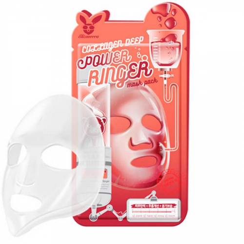 Elizavecca Омолаживающая тканевая маска для лица с коллагеном / Collagen Deep Power Ringer Mask Pack, 23 мл