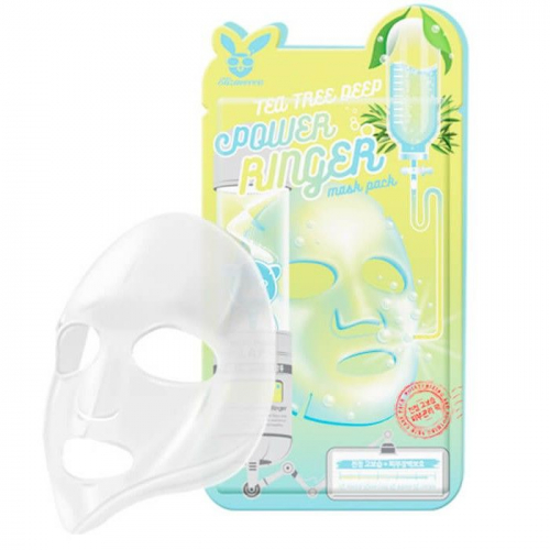 Elizavecca Успокаивающая тканевая маска для лица с экстрактом чайного дерева / Tea Tree Deep Power Ringer Mask Pack, 23 мл
