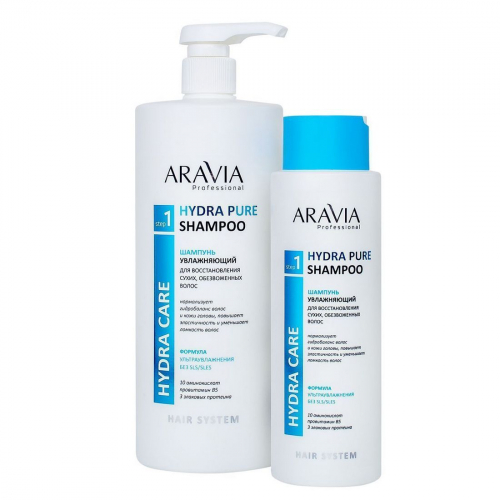 Aravia Шампунь для увлажняющий для сухих, обезвоженных волос / Hydra Pure Shampoo, 1000 мл
