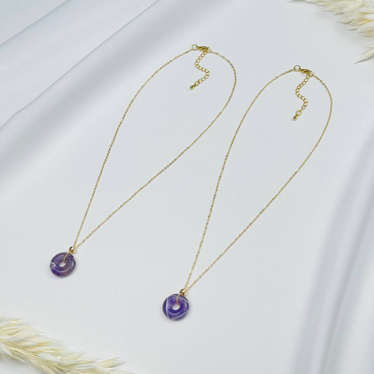 Радуга Самоцветов Кулон на цепочке с Аметистом