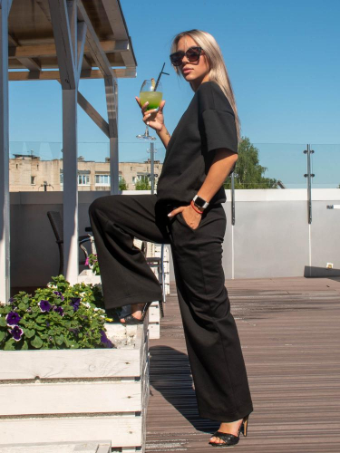 Женский Спортивный костюм Эльза, черный от Спортсоло