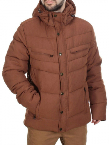 J8265 BROWN Куртка мужская зимняя NEW B BEK (150 гр. холлофайбер) размер M - 44/46 российский
