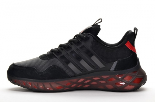 Sport + ADD DA392-11 Кроссовки чер кожа+замша