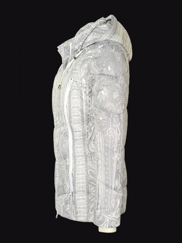Куртка зимняя женская Merlion ASTARTA (серо/белый принт)
