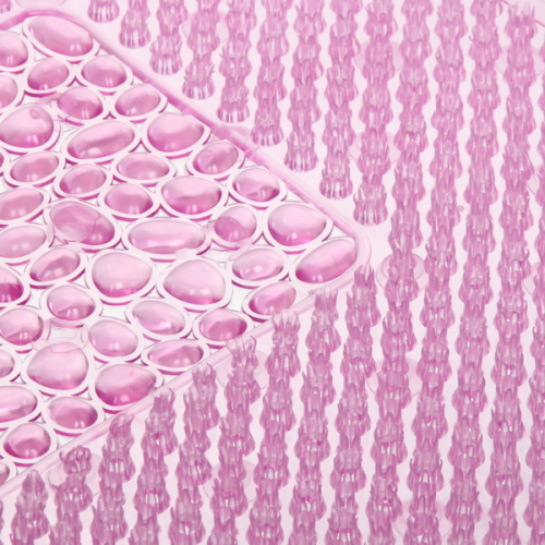 Коврик в ванну Селфи 67х40 ПВХ Травка розовый