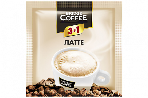 «Bridge Coffee», напиток кофейный 3 в 1 Латте, 20 г (упаковка 40 шт.)