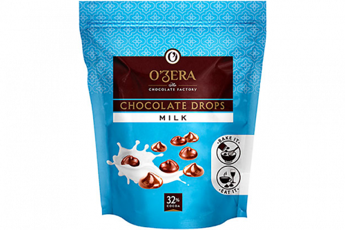 «O'Zera», шоколад молочный Milk drops, 80 г