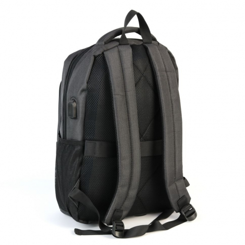 Мужской текстильный рюкзак с USB 2239 Блек