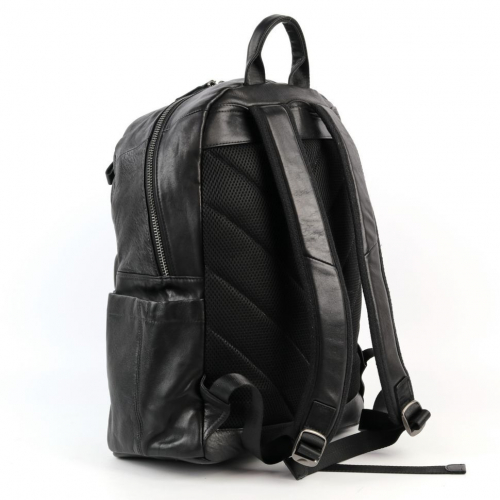 Кожаный дорожный рюкзак 5609 Блек