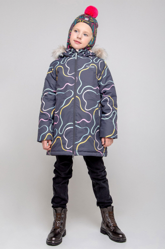Crockid, Зимнее пальто для девочки с легким утеплителем Crockid