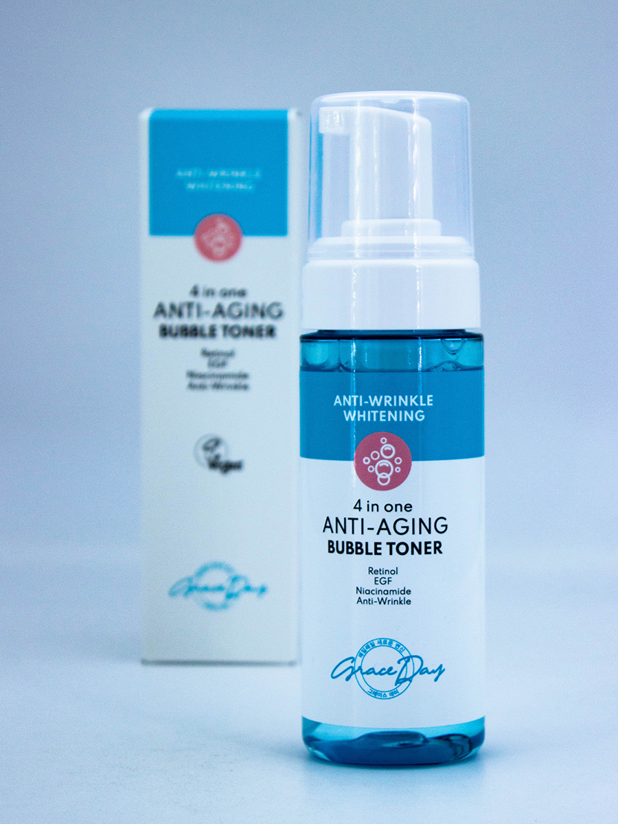 GRACE DAY - ЛИФТИНГ - ТОНЕР ДЛЯ ЛИЦА ПУЗЫРЬКОВЫЙ 4 IN ONE ANTI-AGING BUBBLE TONER, 150 ML