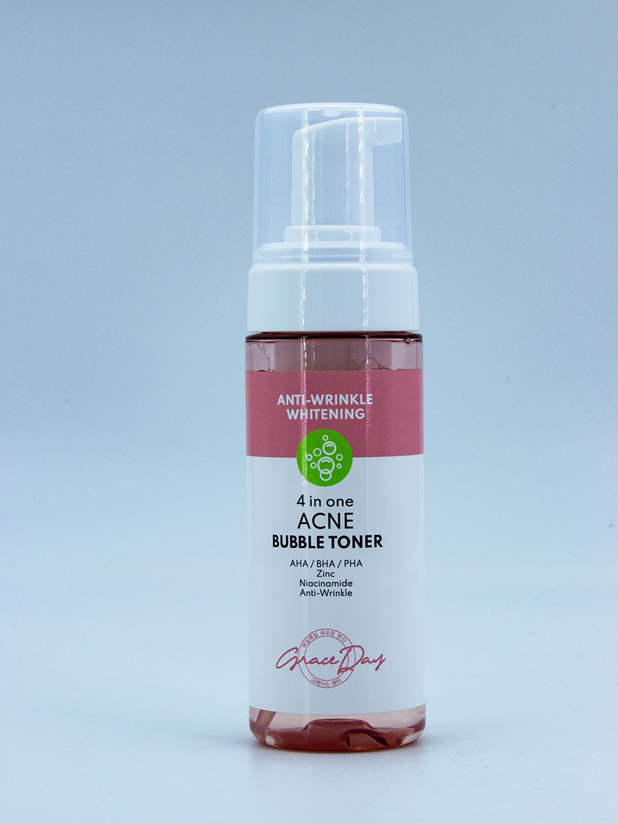 GRACE DAY - ТОНЕР ДЛЯ ЛИЦА ПУЗЫРЬКОВЫЙ ПРОТИВ ПРЫЩЕЙ 4 IN ONE ACNE BUBBLE TONER, 150 ML