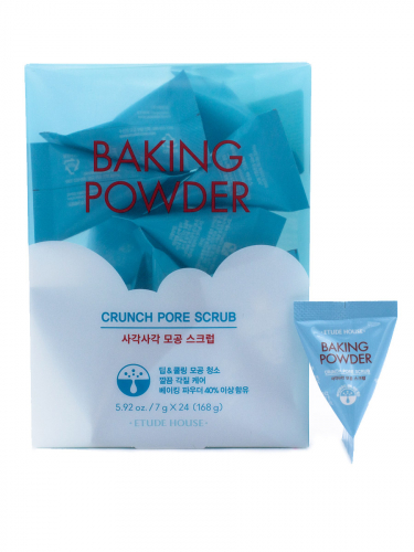 ETUDE HOUSE - СКРАБ ДЛЯ ЛИЦА ДЛЯ ОЧИЩЕНИЕ ПОР BAKING POWDER CRUNCH PORE SCRUB, 7 G * 24 ШТ.