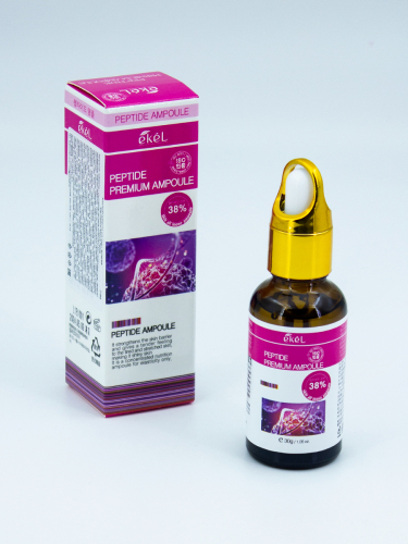 EKEL - СЫВОРОТКА ДЛЯ ЛИЦА АМПУЛЬНАЯ С ПЕПТИДАМИ PEPTIDE PREMIUM AMPOULE, 30 ML