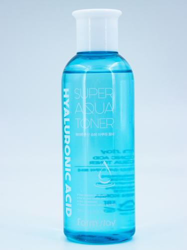 FARMSTAY - ТОНЕР ДЛЯ ЛИЦА С ГИАЛУРОНОВОЙ КИСЛОТОЙ HYALURONIC ACID SUPER AQUA TONER, 200 ML