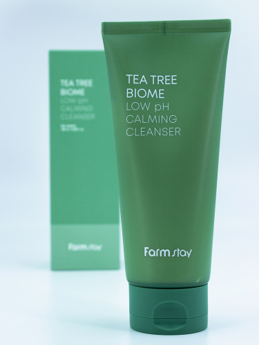 FARMSTAY - ПЕНКА ДЛЯ ЛИЦА ОЧИЩАЮЩАЯ С НИЗКИМ pH TEA TREE BIOME LOW PH CALMING CLEANSER, 180 ML