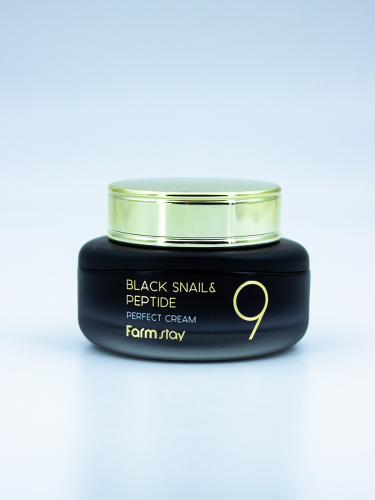 FARMSTAY - КРЕМ ДЛЯ ЛИЦА ОМОЛАЖИВАЮЩИЙ С МУЦИОМ ЧЕРНОЙ УЛИТКИ BLACK SNAIL & PEPTIDE9 PERFECT CREAM, 55 ML