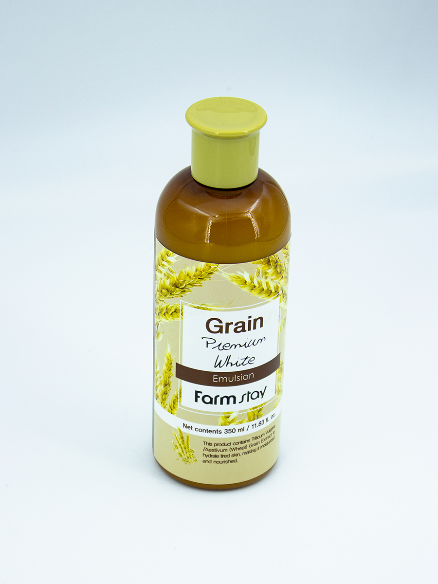 FARMSTAY - ЭМУЛЬСИЯ ДЛЯ ЛИЦА GRAIN PREMIUM WHITE EMULSION, 350 ML