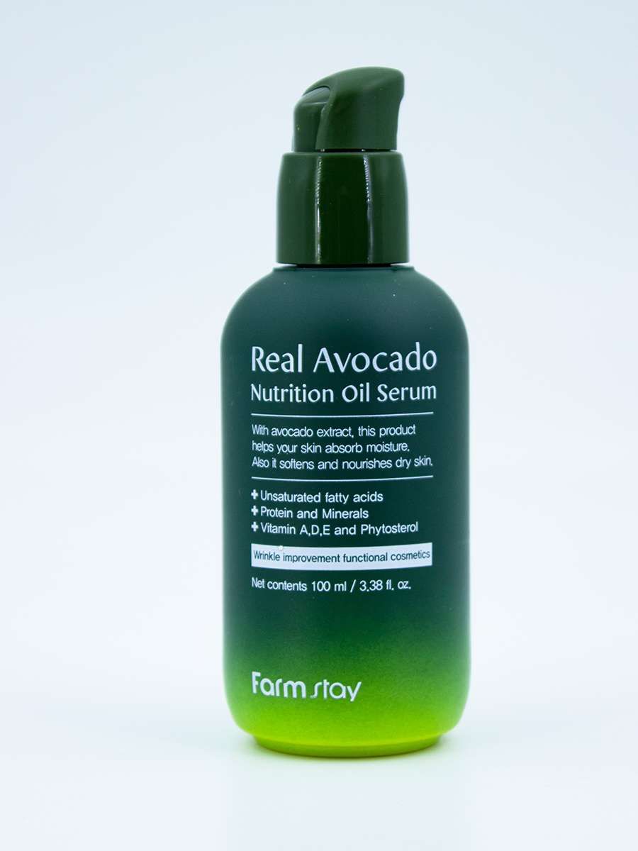 FARMSTAY - СЫВОРОТКА ДЛЯ ЛИЦА С МАСЛОМ АВОКАДО REAL AVOCADO NUTRITION OIL SERUM, 100 ML
