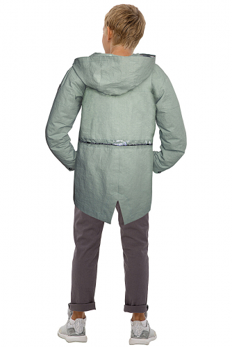 Куртка #684044100% ХлопокСеро-зеленый