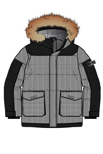 Куртка #798519Верх: 100% Полиэстер; Подкладка: 100% Полиэстер; Наполнитель: 100% Полиэстер, 300 г/м2Черный,Серый