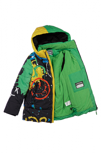 Куртка #799177Верх: 100% Полиэстер; Покрытие: 100% Полиуретан; Подкладка: 100% Полиэстер; Наполнитель: 100% Полиэстер, 250 г/м2Черный,Зеленый