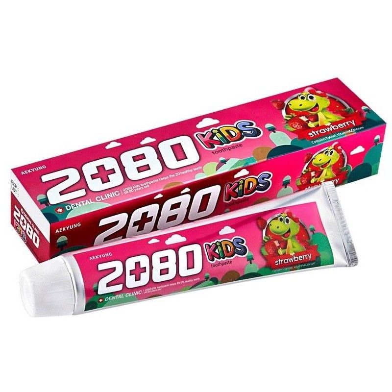 KeraSys Детская зубная паста Dental Clinic 2080 KIDS Strawberry, 80 г