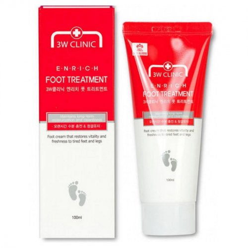 3W Clinic Крем для ног восстанавливающий / Enrich Foot Treatment, 100 мл