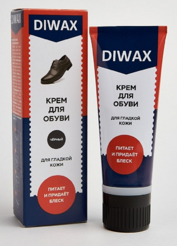 Крем д/обуви в тубе с губкой DIWAX 5018 черн