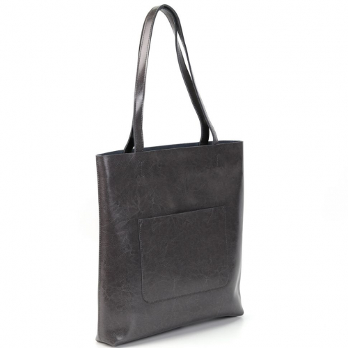 Женская кожаная сумка шоппер 2002 Грей