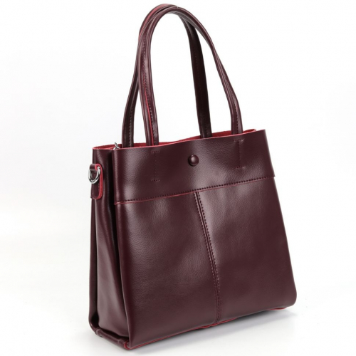 Женская кожаная сумка шоппер 3391-220 Вайн Ред