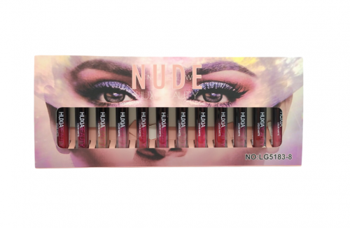 Копии Набор матовых блесков для губ HuxiaBeauty Nude New Liquid Matte 12 шт.