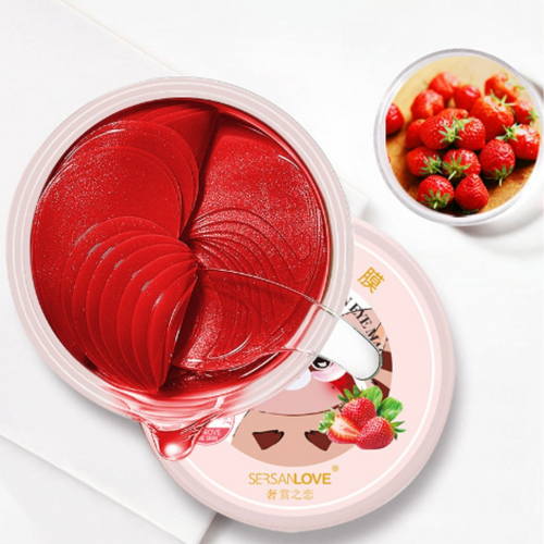 Гидрогелевые патчи для кожи вокруг глаз с экстрактом клубники SersanLove Strawberry Eye Mask 60шт