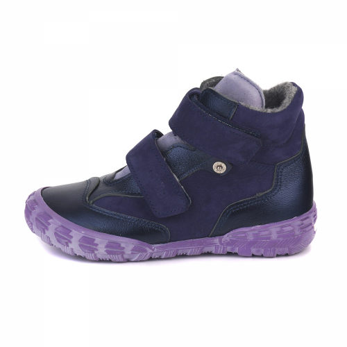 3541-БП-05 (синий/фиолетовый/сирень) Ботинки ТОТТА для девочки, нат. кожа, байка, размеры 31-33