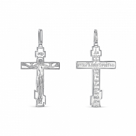 53-1685 Крест из серебра литье белый