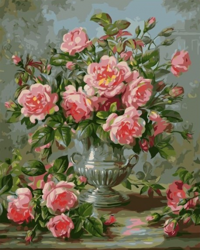 Картина по номерам 40х50 - Букет роз