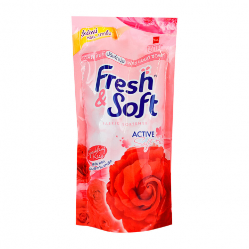 LION Thailand Fresh&Soft Кондиционер для белья парфюмированный Искристый Поцелуй 600 мл