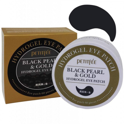 Копия Патчи Petitfee Black Pearl & Gold Hydrogel Eye (Черные)