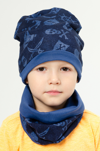 Комплект шапка и шарф для мальчика Пират